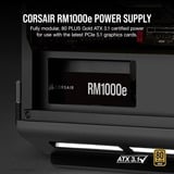 Corsair RM1000e Refurbished modulaire 1000 watt voeding  Zwart, 2x 12V-2x6, 2x PCIe