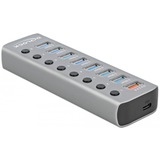 DeLOCK USB 3.2 Gen 1 Hub met 7 poorten usb-hub Grijs