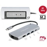 DeLOCK USB Type-C Docking Station met M.2 Slot Grijs