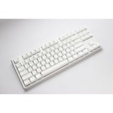 Ducky One 3 Classic Pure White TKL RGB mechanisch toetsenbord Wit, US lay-out (QWERTY), Cherry MX Silent Red, 80% (TKL)	, RGB leds, Double-shot PBT, Hot-swappable, QUACK Mechanics