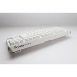 Ducky One 3 Classic Pure White TKL RGB mechanisch toetsenbord Wit, US lay-out (QWERTY), Cherry MX Silent Red, 80% (TKL)	, RGB leds, Double-shot PBT, Hot-swappable, QUACK Mechanics