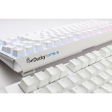 Ducky One 3 Classic Pure White TKL RGB mechanisch toetsenbord Wit, US lay-out (QWERTY), Cherry MX Silent Red, 80% (TKL)	, RGB leds, Double-shot PBT, Hot-swappable, QUACK Mechanics