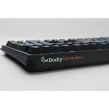 Ducky One 3 Pro RGB mechanisch gaming toetsenbord Zwart, US lay-out (QWERTY), Cherry MX2A Blue, 100%, RGB led, Double-shot PBT, QUACK Mechanics, hot swap