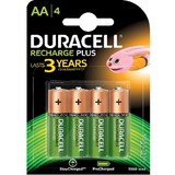 Duracell Recharge Plus AA-batterijen, 4 stuks oplaadbare batterij