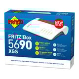 FRITZ! Box 5690 XGS Edition International glasvezel router Wit/rood, Mesh Wi-Fi, 10 Gbit/s
