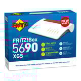 FRITZ! Box 5690 XGS Edition International glasvezel router Wit/rood, Mesh Wi-Fi, 10 Gbit/s