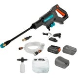 GARDENA AquaClean 24/18 V P4A Premium Set drukreiniger Grijs/turquoise, 14800-31, Accu inbegrepen