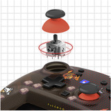 HORI Wireless HORIPAD Turbo - Pokémon Pixel Red gamepad Rood/transparant, Nintendo Switch 2, Nintendo Switch, Nintendo Switch – OLED-Model, Nintendo Switch Lite, Bluetooth 5.0