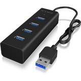 ICY BOX IB-HUB1409-U3 4-port USB-hub Zwart