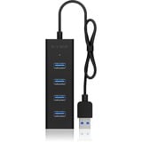 ICY BOX IB-HUB1409-U3 4-port USB-hub Zwart