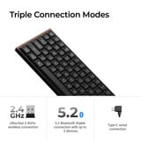 Keychron K1 Ultra 8K Wireless Custom Mechanical Keyboard Zwart, US lay-out (QWERTY), Keychron Milk POM Brown, 80% (TKL), RGB leds, LSA Double-shot PBT, USB-C | 2.4 GHz | Bluetooth 5.2