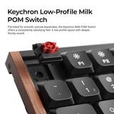 Keychron K1 Ultra 8K Wireless Custom Mechanical Keyboard Zwart, US lay-out (QWERTY), Keychron Milk POM Brown, 80% (TKL), RGB leds, LSA Double-shot PBT, USB-C | 2.4 GHz | Bluetooth 5.2