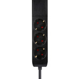 Neomounts DS22-840BL6 Bureaucontactdoos met klem en USB-C en USB-A poorten - Quick-charge 3-voudige stekkerdoos met usb Zwart, 3x stekker, 2x USB-C, 1x USB-A