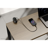 Neomounts DS22-840BL6 Bureaucontactdoos met klem en USB-C en USB-A poorten - Quick-charge 3-voudige stekkerdoos met usb Zwart, 3x stekker, 2x USB-C, 1x USB-A
