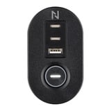 Neomounts DS22-840BL6 Bureaucontactdoos met klem en USB-C en USB-A poorten - Quick-charge stekkerdoos Zwart