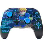 PowerA Enhanced Wireless Controller for Nintendo Switch with Lumectra - Wake Up Link Blauw