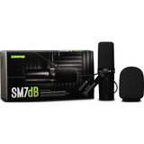 SHURE SM7dB Dynamische stemmicrofoon met ingebouwde voorversterker Zwart