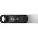 SanDisk iXpand Go 64 GB usb-stick Zwart/zilver, USB-A 3.2 Gen 1, Apple Lightning Connector
