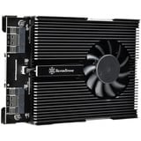 SilverStone SDP13 3,5" Bay naar PCIe NVMe M.2 SSD adapter inbouwframe Zwart, voor 4x M.2 SSD