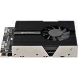 SilverStone SDP13 3,5" Bay naar PCIe NVMe M.2 SSD adapter inbouwframe Zwart, voor 4x M.2 SSD