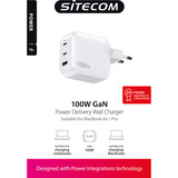 Sitecom 100W GaN Power Delivery wandoplader Wit