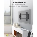 goobay TV wall mount FIXED 43 - 100 inch (109 - 254 cm), max. 70 kg wandmontage  Zwart