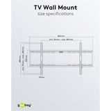 goobay TV wall mount FIXED 43 - 100 inch (109 - 254 cm), max. 70 kg wandmontage  Zwart