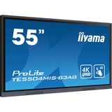 iiyama ProLite TE5504MIS-B3AG 55" 4K Ultra HD Public Display Zwart, 3x HDMI, 1x VGA, Sound, Touch