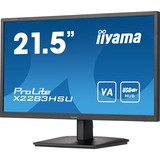 iiyama ProLite X2283HSU-B1 21.5" Monitor Zwart, 75 Hz, HDMI, DisplayPort, USB, Audio 