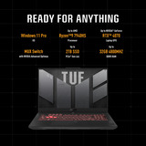 ASUS TUF Gaming A17 FA707NU-HX135W 17.3"  gaming laptop Zwart/grijs | R5 7535HS | RTX 4050 | 16 GB | 512 GB SSD