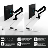 Arozzi Arena Nordico Sit/Stand Desk - White gaming desk Zwart