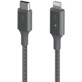Belkin Boost Charge USB-C/Lightning kabel met slimme led, 1,2 meter Grijs, CAA006bt04GR