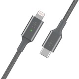 Belkin Boost Charge USB-C/Lightning kabel met slimme led, 1,2 meter Grijs, CAA006bt04GR