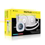 Corsair NAUTILUS 240 RS LCD CPU-vloeistofkoeler waterkoeling Wit