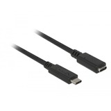 DeLOCK Verlengkabel SuperSpeed USB-C, 3 A Zwart, 2 meter