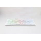 Ducky Zero 6108 Pure White RGB mechanisch gaming toetsenbord Wit, US lay-out (QWERTY), Cherry MX2A Red, 100%, RGB leds, Double-shot PBT, hot swap, 2.4GHz | Bluetooth | USB-C