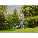 GARDENA Grasmaaier EasyMax 32/18V Turquoise/grijs, 1x systeemaccu P4A PBA 18V/72, 1x snellader P4A AL 1830 CV inbegrepen