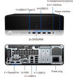 HP  pc-systeem Zwart/zilver
