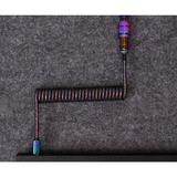 Keychron Premium Coiled Aviator Cable USB-C 3.2 Gen 1 kabel Blauw, 1,08 meter, rechte stekker