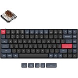 Keychron S1-A3, toetsenbord Zwart, US lay-out, Gateron Low Profile Mechanical Brown, White leds, 75%, Double-shot PBT