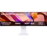 LG UltraWide 49U950A-W 49" Curved monitor Wit, 144 Hz, HDMI, DisplayPort, USB-C, Audio