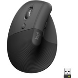 Logitech Lift Vertical Ergonomische Muis Grafiet/zwart, Bluetooth, 4000 DPI, linkshandig