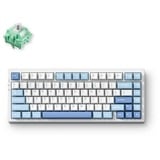 MCHOSE G75 Pro Tri-mode Gasket Structuur Mechanisch gaming toetsenbord Blauw, US lay-out, KTT Cabbage Tofu V2, 75%, RGB, hot swap, PBT Double-Shot, 2.4 GHz / USB-C / Bluetooth