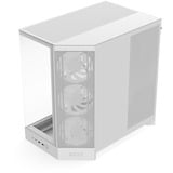 NZXT H9 Flow RGB midi tower behuizing Wit (mat) | 2x USB-A | 1x USB-C | RGB | Tempered Glass