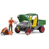 Schleich Farm World - Bosbouwer met voertuig speelfiguur 42659