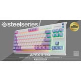SteelSeries Apex 3 TKL, gaming toetsenbord Lichtpaars, US lay-out, SteelSeries Whisper-Quiet, RGB leds, TKL