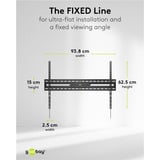 goobay TV Wall Mount FIXED 43 - 100 inch (109 - 254 cm), max. 75 kg wandmontage  Zwart