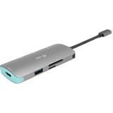 i-tec USB-C Metal Nano dockingstation Grijs