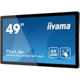 iiyama Prolite TF4939UHSC-B1AG 49" 4K Ultra HD Public Display Zwart, Touch, VGA, HDMI, DisplayPort, Audio