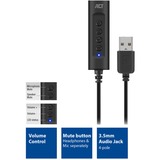 ACT Connectivity USB-A externe geluidskaart Zwart